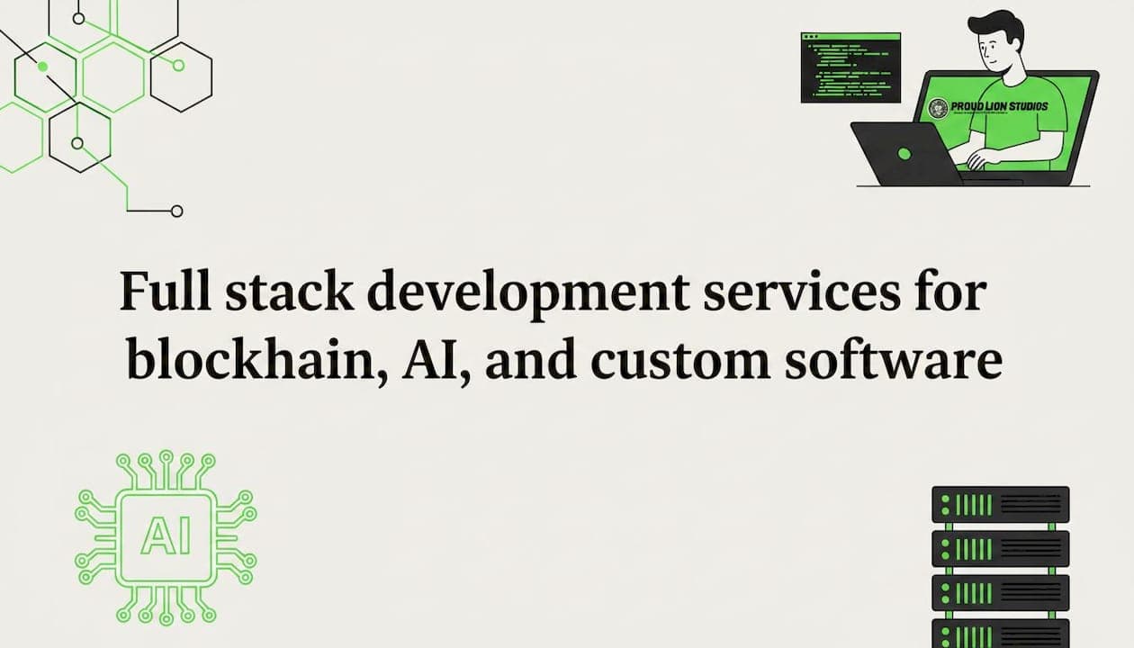 Full stack development services for blockchain, AI, and custom software